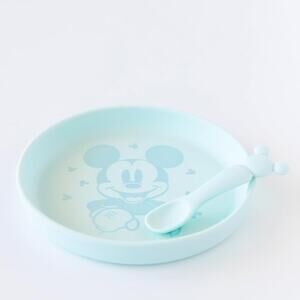 DISNEY BABY Silicone Plate + Spoon Set for 6+ months